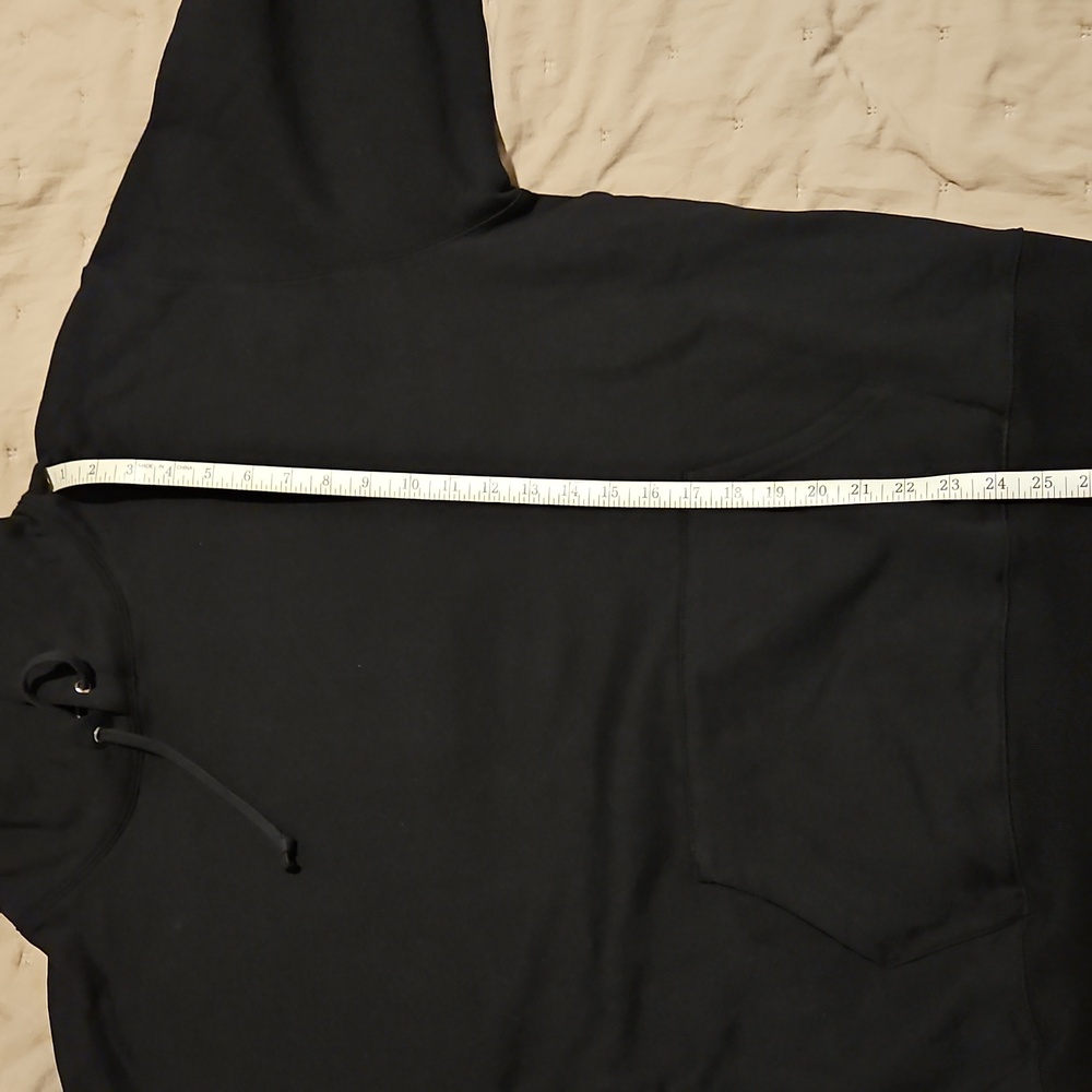 NWOT Supreme Black Hoodie With Satin Bold White Logo - Picture 11 of 13